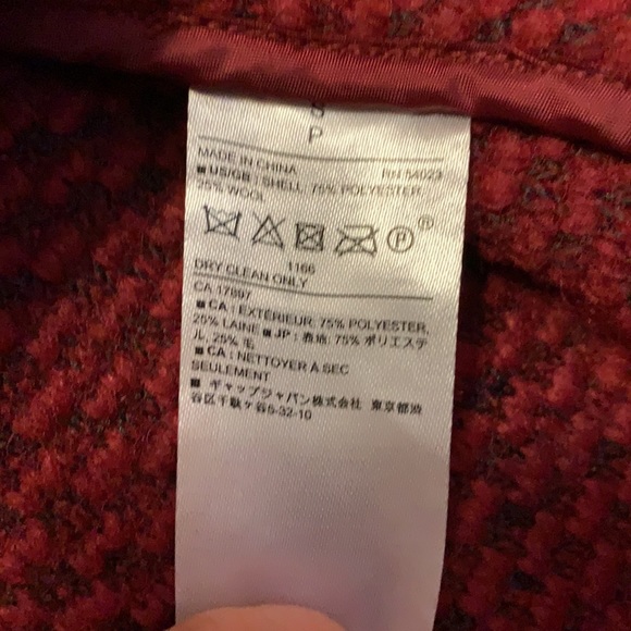 NEW🌟 Banana Republic Red Knit Collarless Coat Jacket - Picture 4 of 5